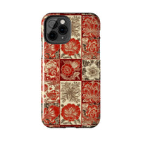 Royal Red Floral Fall Vibes Tough Phone Cases!