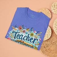 The Teacher Floral School Bus Unisex Graphic Tees! All New Heather Colors!!! Free Shipping!!! Back To School!