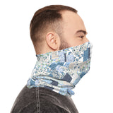Blue Quilt Print Lightweight Neck Gaiter! 4 Sizes Available! Free Shipping! UPF +50! Great For All Outdoor Sports!