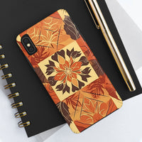 Reddish Orange Star Flower Fall Vibes Tough Phone Cases!