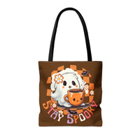 Stay Spooky Happy Little Ghost Halloween Fall Vibes Tote Bag!