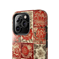 Royal Red Floral Fall Vibes Tough Phone Cases!