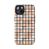 Pastel Pink Checkerboard Tough Phone Cases, Case-Mate!