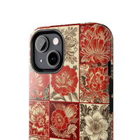 Royal Red Floral Fall Vibes Tough Phone Cases!