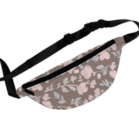 Grey and Pink Florals Unisex Fanny Pack! Free Shipping! One Size Fits Most!