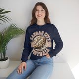 Kansas City Football Leopard Print Football Unisex Heavy Blend Crewneck Sweatshirt! Football Season!