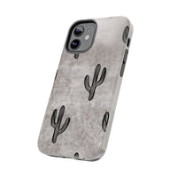 Grey Acid Wash Cactus Western Tough Phone Cases!