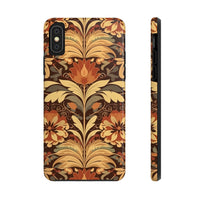 Creamy Brown Floral Fall Vibes Tough Phone Cases!