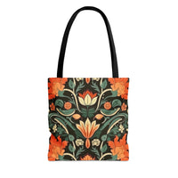 Orange Blossoms Florals Fall Vibes Tote Bag