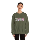 Valentines Day Sweatshirt Xoxo Disco Coquette/Back Printed