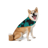 Black and Teal Blue Cow Print Pet Bandana! Foxy Pets! Free Shipping!!!