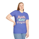 Mama Wifey Teacher Unisex Graphic Tees! All New Heather Colors!!! Free Shipping!!! Back To School!