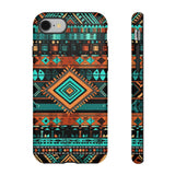 Turquoise Aztec Tough Cases! Cellphone Cases! Multiple Sizes Available! Apple iPhone, Samsung Galaxy, and Google Pixel devices!