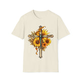 1 Dragonfly Cross Sunflower Unisex Graphic Tees! Halloween! Fall Vibes!