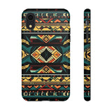 Black Aztec Tough Cases! Cellphone Cases! Multiple Sizes Available! Apple iPhone, Samsung Galaxy, and Google Pixel devices!