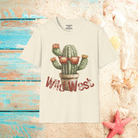 Wild West Cactus Sunglasses Western Unisex Graphic Tees! Summer Vibes! All New Heather Colors!!! Free Shipping!!!