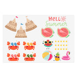 Sand Castle, Watermelon, Crab Summertime Sticker Sheets! Free Shipping!