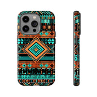 Turquoise Aztec Tough Cases! Cellphone Cases! Multiple Sizes Available! Apple iPhone, Samsung Galaxy, and Google Pixel devices!