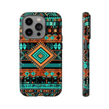 Turquoise Aztec Tough Cases! Cellphone Cases! Multiple Sizes Available! Apple iPhone, Samsung Galaxy, and Google Pixel devices!