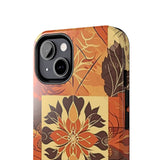 Reddish Orange Star Flower Fall Vibes Tough Phone Cases!