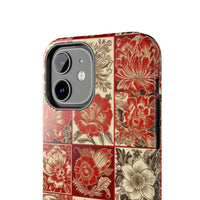 Royal Red Floral Fall Vibes Tough Phone Cases!