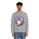 Creep it Real Skate Boarding Retro Ghost Unisex Heavy Blend Crewneck Sweatshirt! Halloween! Fall Vibes!