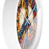 Floral Peace Sign in Vintage Print Wall Clock! Perfect For Gifting! Free Shipping!!! 3 Colors Available!