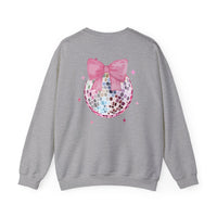 Valentines Day Sweatshirt Xoxo Disco Coquette/Back Printed