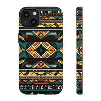 Black Aztec Tough Cases! Cellphone Cases! Multiple Sizes Available! Apple iPhone, Samsung Galaxy, and Google Pixel devices!