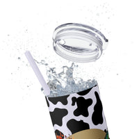 Your So Golden Butterfly Cow Printed Skinny Tumbler with Straw, 20oz! Multiple Colors!