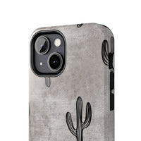 Grey Acid Wash Cactus Western Tough Phone Cases!