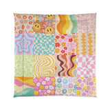 Daisy Ray, Girly Boho Pink and Yellow Quilt Comforter! Super Soft! Free Shipping!! Mix and Match for That Boho Vibe!
