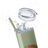 Boot Scootin Spooky Retro Ghost Printed Skinny Tumbler with Straw, 20oz! Multiple Colors! Halloween!