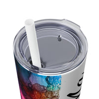 Mama Rainbow Alcohol Ink Printed Skinny Tumbler with Straw, 20oz! Mothers Day!