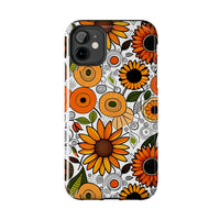 Sunflowers and Daisies Retro Fall Vibes Tough Phone Cases!