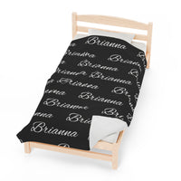 New!!! Custom Name or Quote Velveteen Plush Blanket! Multiple Colors and Fonts Available!