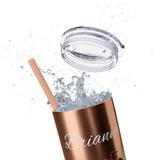 Custom Name Personalized Botanical Garden Tumblers Skinny Tumbler with Straw, 20oz! Multiple Colors Available!