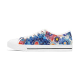 Boho Watercolor Floral Stamp Women's Low Top Sneakers! Free Shipping! Specialty Buy!