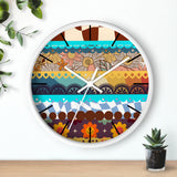 Groovy Patchwork Purple and Pink Print Wall Clock! Perfect For Gifting! Free Shipping!!! 3 Colors Available!