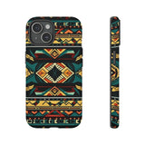 Black Aztec Tough Cases! Cellphone Cases! Multiple Sizes Available! Apple iPhone, Samsung Galaxy, and Google Pixel devices!