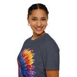 Indian Head Dress Colorful Rainbow Unisex Graphic Tees! Summer Vibes! All New Heather Colors!!! Free Shipping!!!