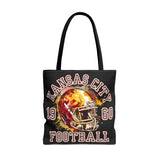 Kansas City Football 1960 Paint Splatter Helmet Tote Bag! Football Season!