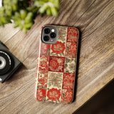 Royal Red Floral Fall Vibes Tough Phone Cases!