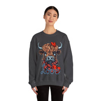 Valentines Day Highlander Cow Love Unisex Sweatshirt! Retro! Plus Sizes Available!