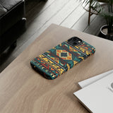 Black Aztec Tough Cases! Cellphone Cases! Multiple Sizes Available! Apple iPhone, Samsung Galaxy, and Google Pixel devices!