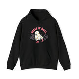 Creep it Real Roller Retro Ghost Unisex Heavy Blend Hooded Sweatshirt! Fall Vibes! Halloween!