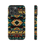 Black Aztec Tough Cases! Cellphone Cases! Multiple Sizes Available! Apple iPhone, Samsung Galaxy, and Google Pixel devices!