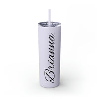 Custom Name Personalized Tumblers Skinny Tumbler with Straw, 20oz! Cursive Writing Option!