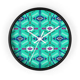 Aztec Print Mint and Navy Wall Clock! Perfect For Gifting! Free Shipping!!! 3 Colors Available!