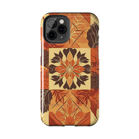 Reddish Orange Star Flower Fall Vibes Tough Phone Cases!